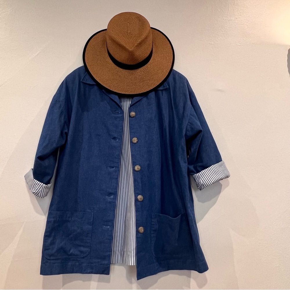 Denim chambray chore jacket unbranded sample